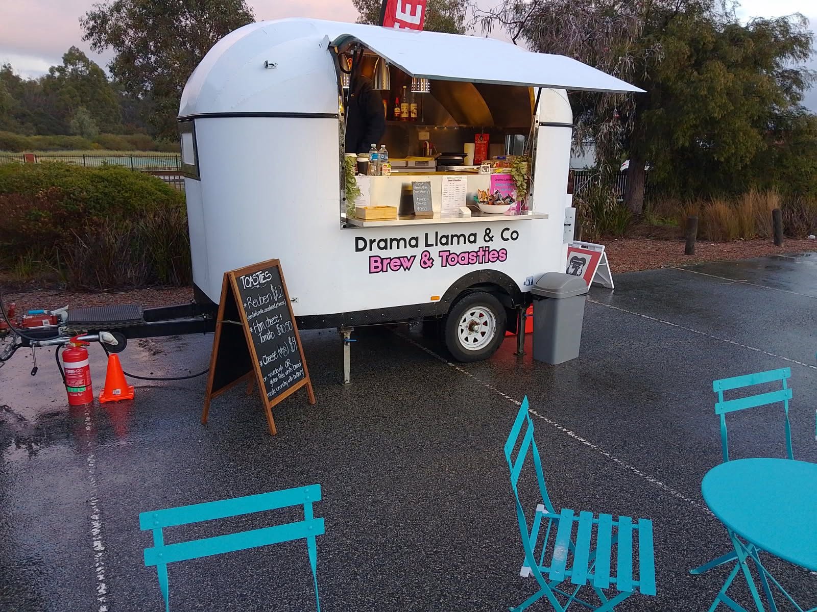 Drama Llama Coffee Van at the Whitby Town Sales Office