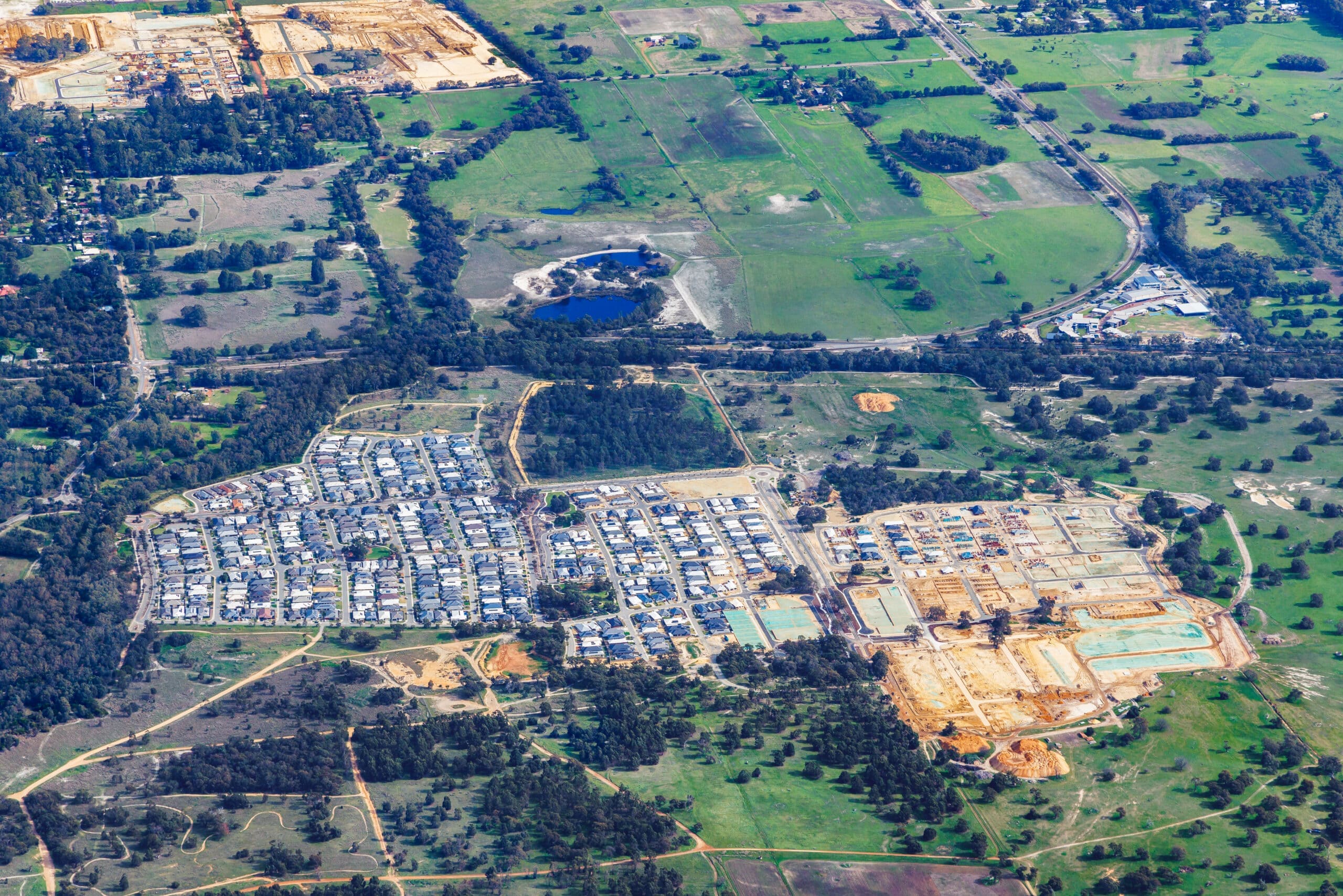New aerial view of Whitby Town estate